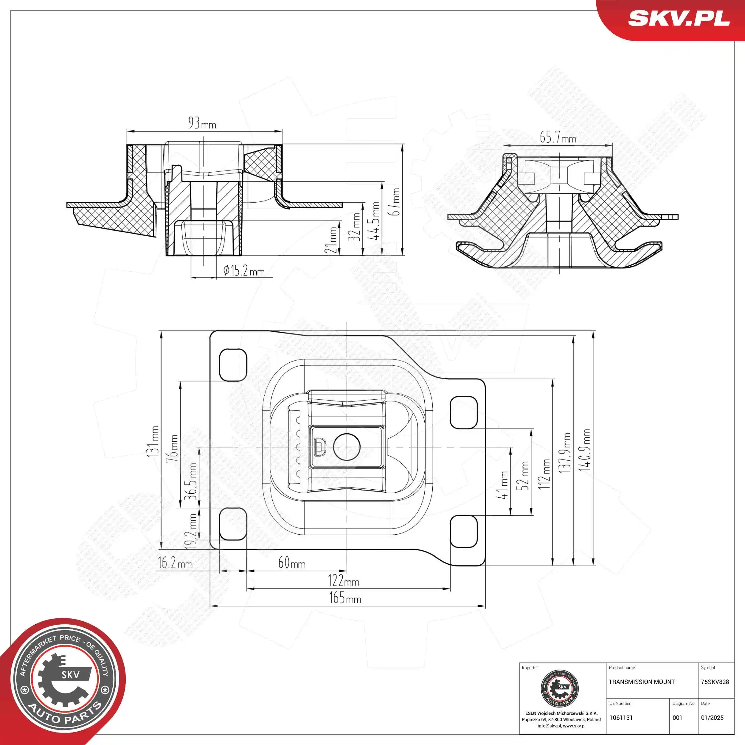Mounting, manual transmission